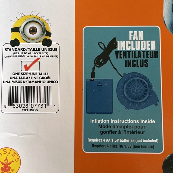 Minion Stuart Inflatable Adult Costume! New! - Picture 2 of 6